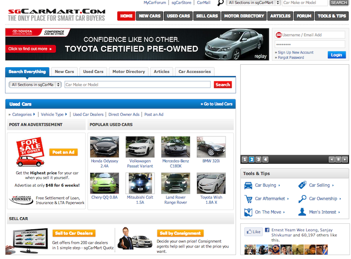 Singapore Press Holdings acquires sgCarMart for US$48M in cash