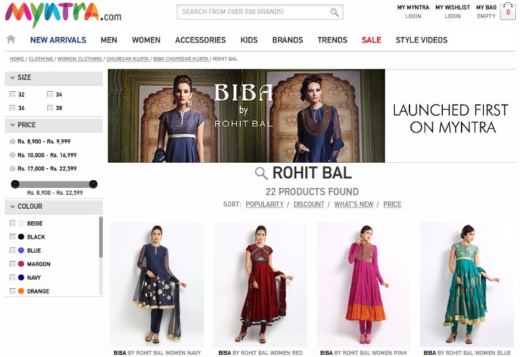 Myntra ropes in designer Rohit Bal to battle e-commerce competition