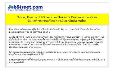 JobStreet Thailand bids farewell after 4 years of operations