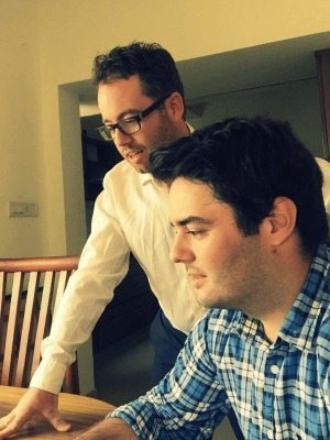 RecurRex Co-founders Mathieu (white shirt) and Alex Desmarais