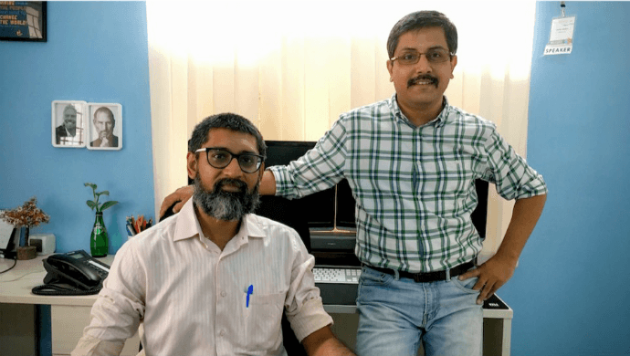SmarterHomes Co-founders Kasturi Rangan and Vivek Shukla (R)