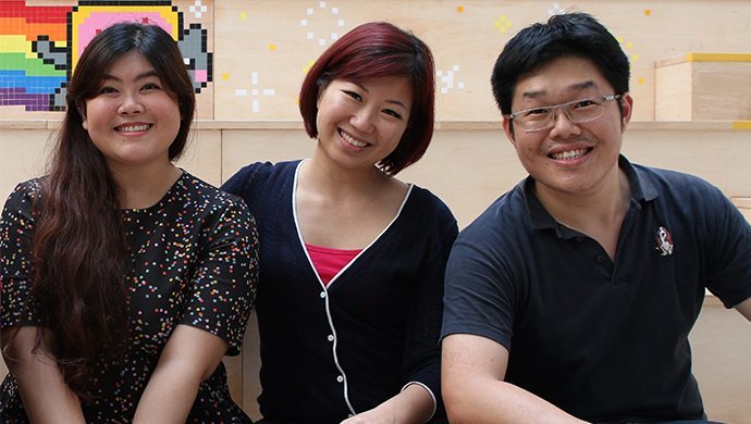 SushiVid founders L-R Joelle, Yuh Wen, Mak