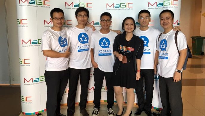 AZStack Team at MaGIC Accelerator 1st batch graduation, co-founder Quang Mai Duy is on the rightmost