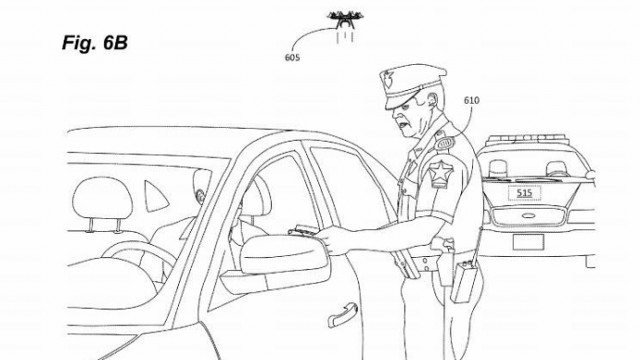 Amazon drone patent - police car