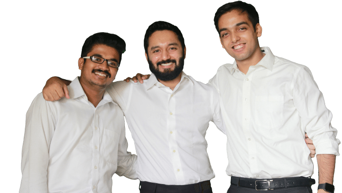 (L-R) Sportido Co-founders Akhil R, Neeraj Aggarwala and Vishal Lunia