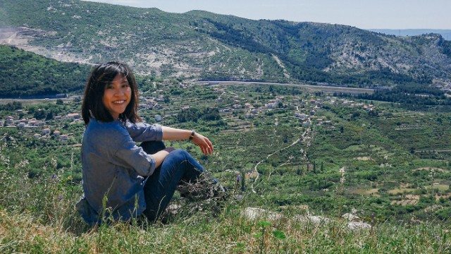 Low Lin Hui chilling at the Klis Fortress in Split, Croatia