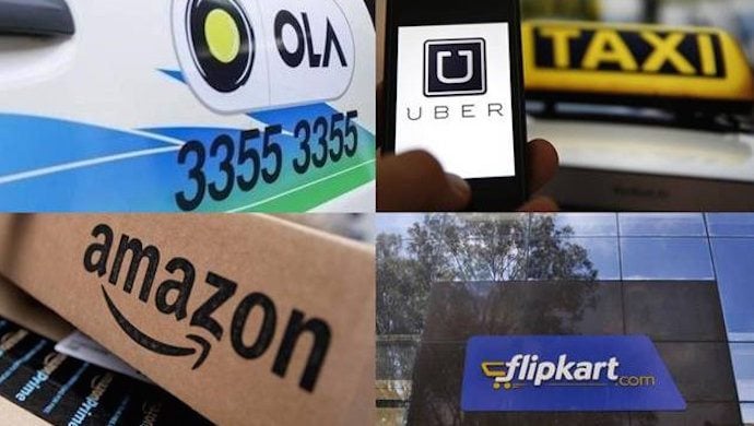 amazon flipkart uber ola