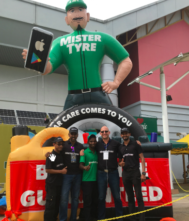 The MisterTyre team with Founder Dennis Melka (second from right)