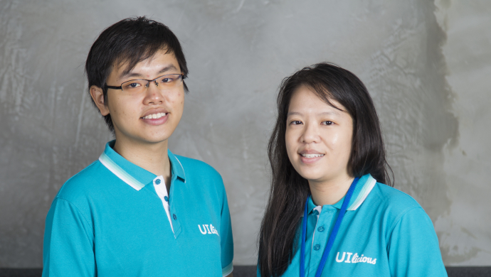 UI-licious co-founders Eugene Cheah (L) and Shi Ling Tai