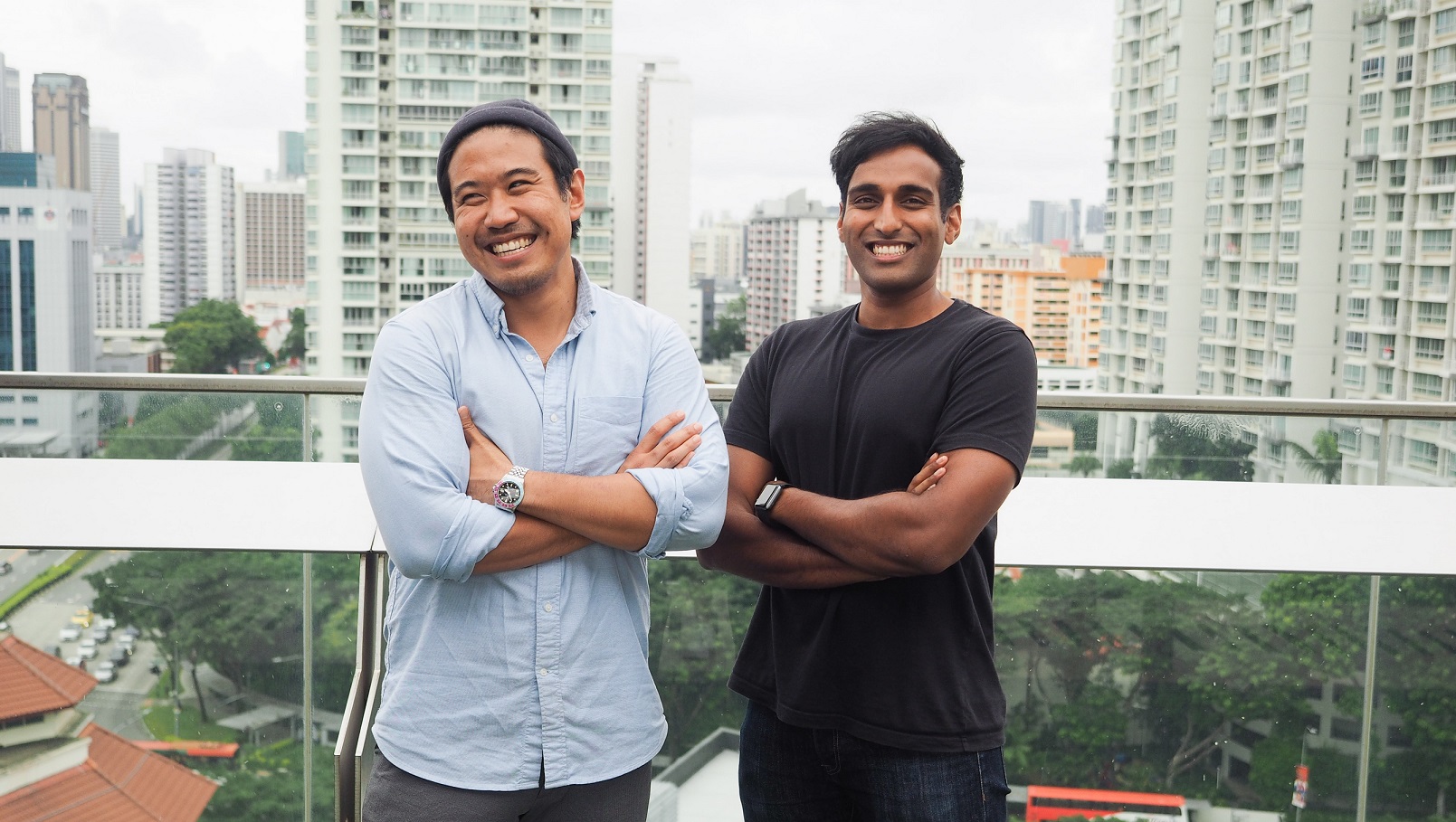 Momos co-funders Andrew Liu and Sai Alluri (R)